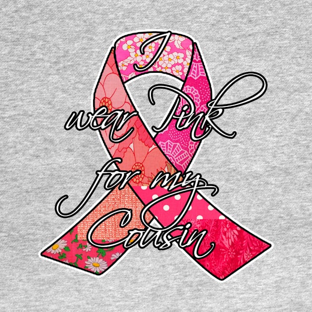 I wear pink for my cousin Retro Breast Cancer Awareness Ribbon by artbyomega